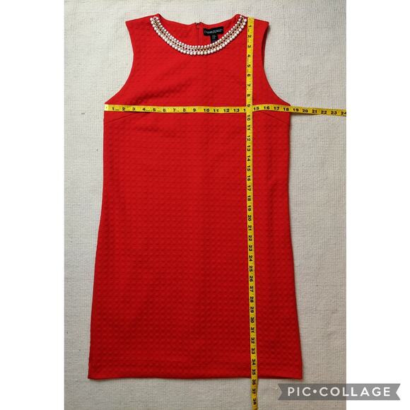 CYNTHIA ROWLEY Bright Red Cocktail Dress Size Medium - Picture 8 of 8